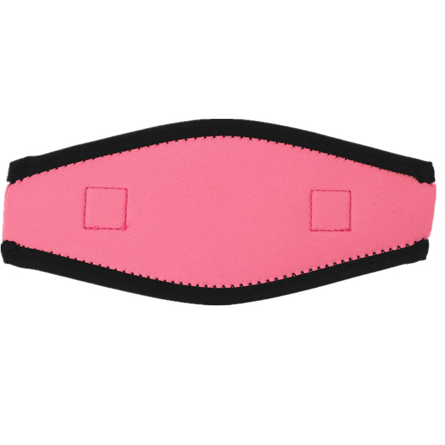 2mm neoprene pink mask strap cover with velcro on it for man and women 