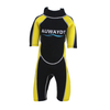 2.5mm SCR neoprene with nylon YKK zipper back side, flat lock Pink and Yellow colors wetsuit shorty
