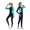 CR Neoprene with black and blue nylon with back YKK zipper Ladies full wetsuit