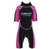 2.5mm SCR neoprene with nylon YKK zipper back side, flat lock Pink and Yellow colors wetsuit shorty