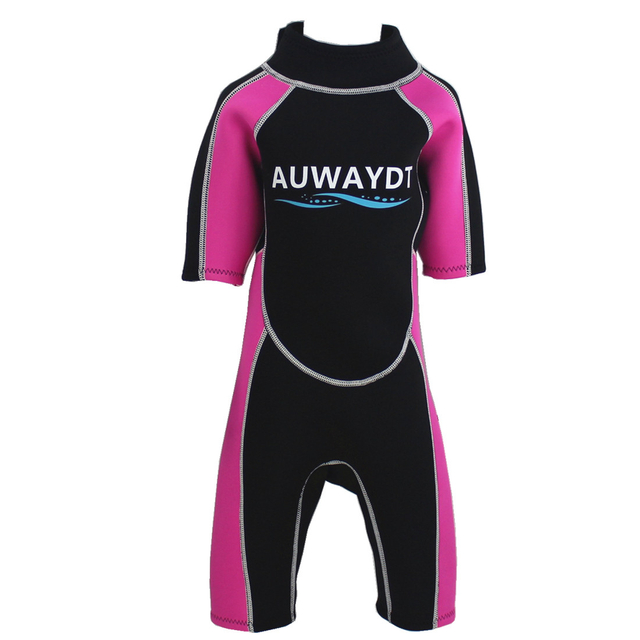 2.5mm SCR neoprene with nylon YKK zipper back side, flat lock Pink and Yellow colors wetsuit shorty