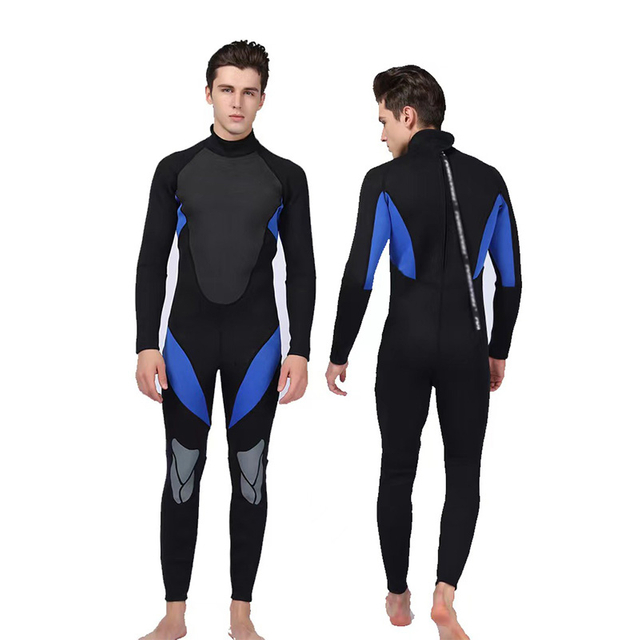 With high quality CR Neoprene and Taiwan nylon keep warm mens full wetsuit