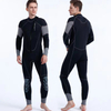 5mm CR Neoprene chest zipper with reinforcement knee pads Mens semi-dry suit