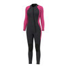 High quality CR NEOPRENE black and red nylon with back YKK and front mesh ladies full wetsuit