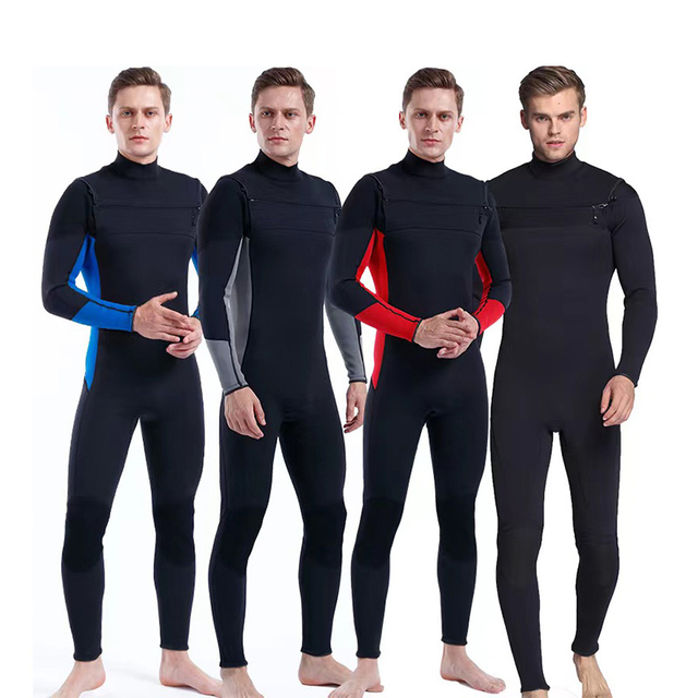 Front body mesh mens 3mm CR Neoprene with Taiwan nylon flat lock wetsuit