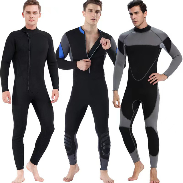 5MM Men and Women chest zipper with reinforcement knee pad semi dry suit