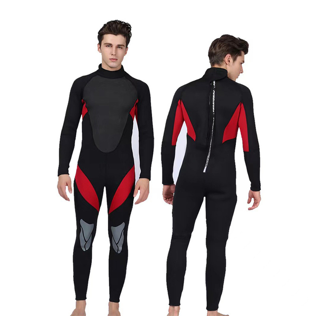 Qith quality CR Neoprene with nylon fabric keep warm flat lock mens 3mm Wetsuit