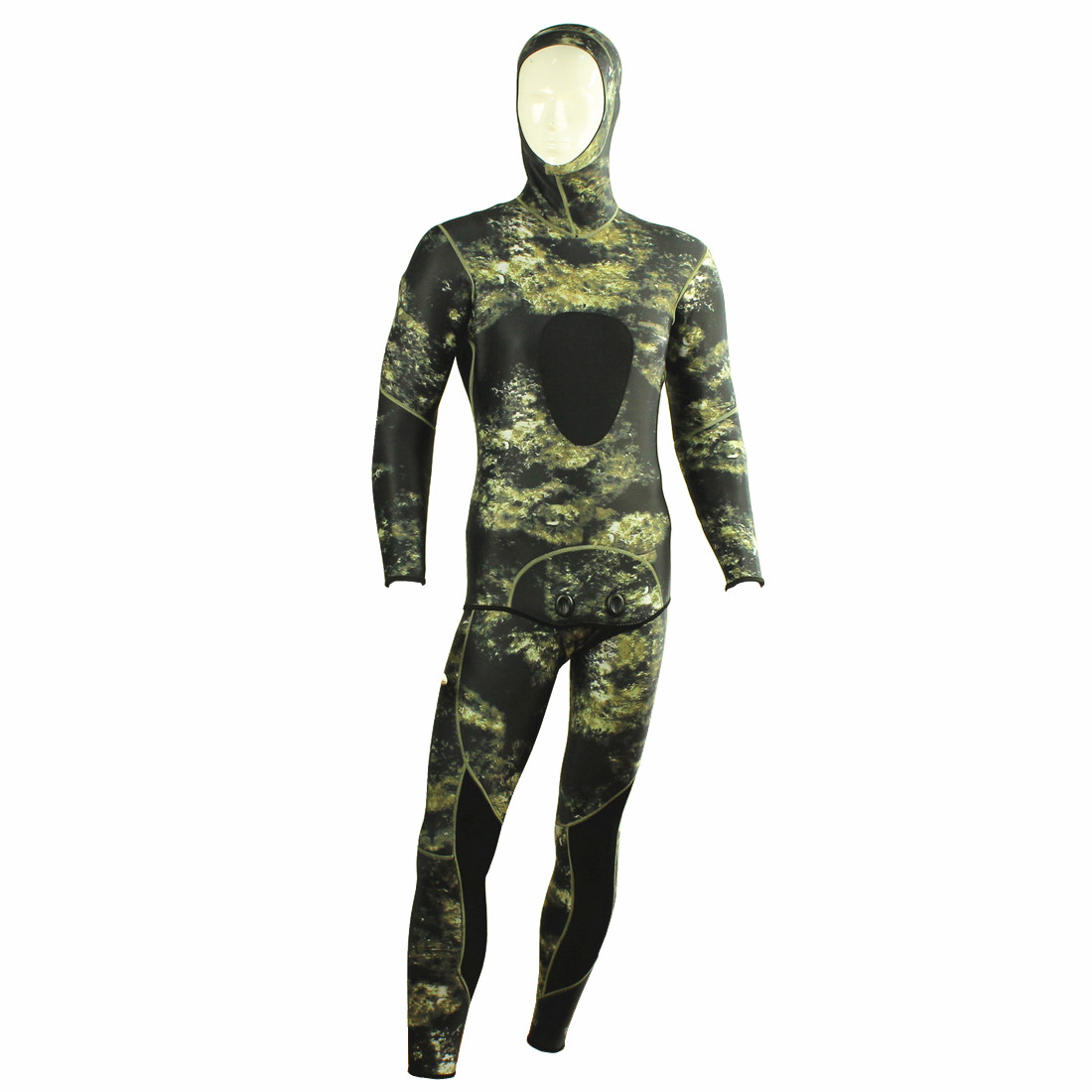 3MM Camouflage two-piece spearfishing Mens double nylon blinding stitching wetsuit